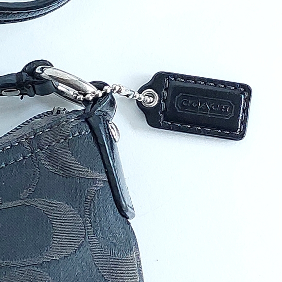 Coach Dark Grey Signature Pleated Crossbody F44744 - Picture 7 of 12